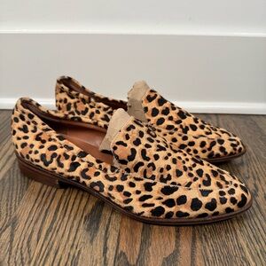 Chelsea & Violet Jenna leopard print calf hair Loafers size 11